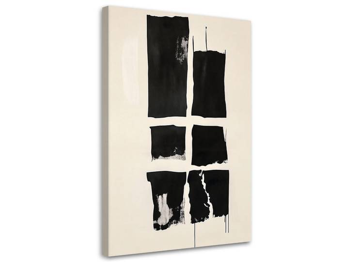 Feeby Leinwandbild Geometrische Formen Minimalismus 70x100cm, Beige, Abstrakt, Rechteckig, 70x100 cm, Bilder & Rahmen, Bilder, Leinwandbilder