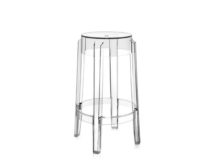Kartell Taburett Charles Ghost transparent, Designer Philippe Starck, 65 cm