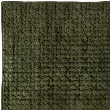 Margot Slubby Velvet Quilt - Sage, Full/Queen - Ballard Designs