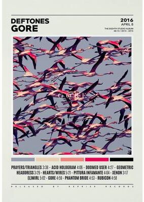 Inspired Finds Deftones Album Cover Canvas Poster Around The Fur And Saturday Night Wrist Wall Art gore 19.69x27.56in Unframed