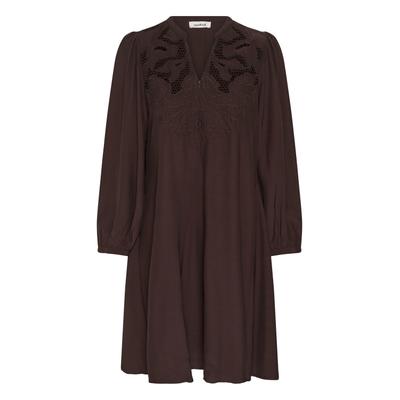 Midikleid SOAKED IN LUXURY "Damen Kleid SLLantana", Damen, Gr. L, N-Gr, braun (mole'), Obermaterial: 100% Viskose CV., Kleider Midikleid