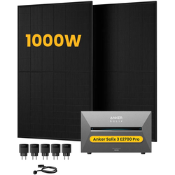 Anker SOLIX Solarbank 3 E2700 Pro, mit 2 x 500W Bifaziale Solarmodule, by Powerness - 2.7kWh / 5 x Smart Plug / Powerness Express (Lieferzeit: 5-14 Werktage)