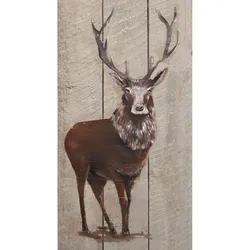 die Faktorei »Brunft-Hirsch I« Wandbild auf Holz 60x120cm