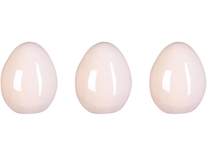 Osterei CREATIV HOME PEARL EFCT , rosa, H:13cm Ø:11cm, Keramik, Dekofiguren, Osterei, Frühjahrsdeko aus Keramik, mit glänzender Oberfläche
