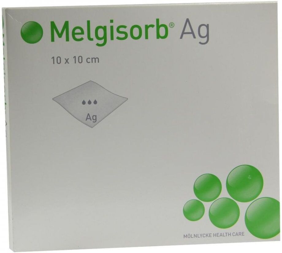 Melgisorb Ag Verband 10x10 cm