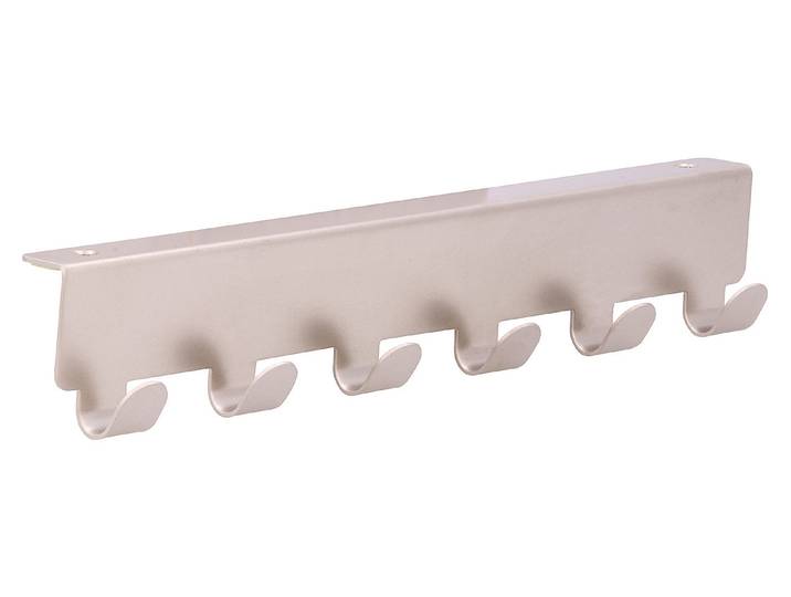 Siro Türgarderobe mit 6 Haken Metall Nickel Matt 24 cm