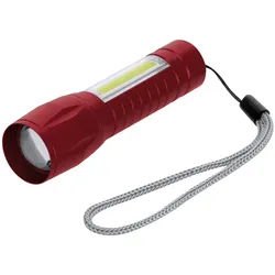 Leistungsstarke Aluminium-Taschenlampe mit wiederaufladbarem Akku Rot