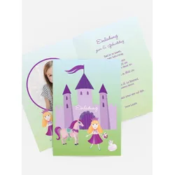 Einladungskarten Kindergeburtstag selbst gestalten mit Spruch und Fotos im Onlinedesigner bei Meine-Kartenmanufaktur.de