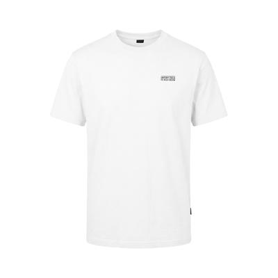 T-Shirt KLEINIGKEIT "Kleinigkeit Bois Straightcut Shört Unterm Strich", Herren, Gr. XL, weiß, 100% Baumwolle, unifarben, normal, Rundhals, Shirts T-Shirt