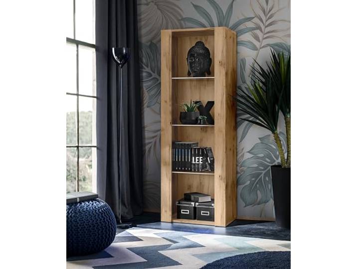 Komodee Vitrine Tivoli Wotan/Wotan 55x159x35 cm Vitrine Tivoli, Wotan/Wotan, Breite 55cm x Höhe 159cm x Tiefe 35cm, 3 Regalböden, Glassvitrine für Wohnzimmer