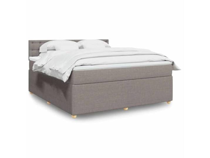 RJPLMFV Lattenrost mit Matratze, Taschenfedern, Taupe, 180 x 200 cm Strapazierfähiges Polyestergewebe, abnehmbarer waschbarer Bezug, reduziert die Übertragung von Bewegungen