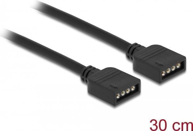 Delock RGB-aansluitkabel 4-polig voor 12V RGB LED-verlichting, recht, 30 cm