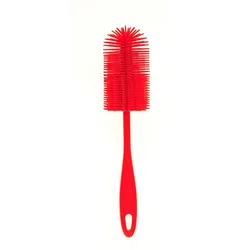 Kochblume Silikon Spülbürste rot
