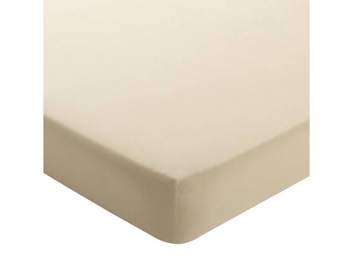 Drap-housse grand bonnet en coton beige 90x200x32cm