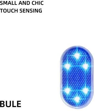 Inspire Daily Merch Mini LED Touch Light, Wireless Car Interior Lamp, Auto Roof Ceiling Reading Light For Trunk USB Charging blue