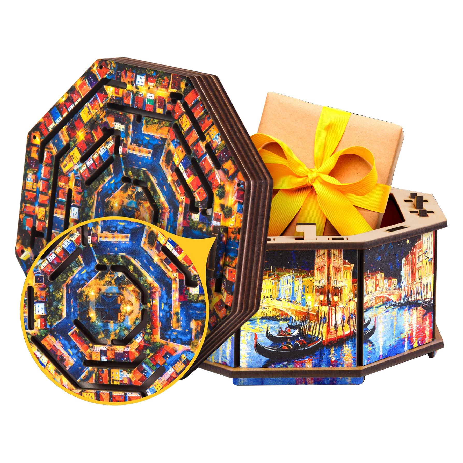 Escape Welt Art Secret Box "Maze" - Rätselbox (Deutsch, Englisch, Französisch, 1 - 2 Spieler) (EWSMBRT-ART)