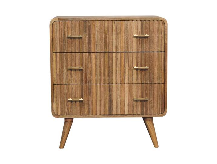 Artisan Furniture Truhe Metropolitan 3-Schublade, Nordische Beine, Beige, Holz, Echtholz,Mangoholz, Holz Optik, Rechteckig, 70x79x35 cm, Kleinmöbel, Kommoden