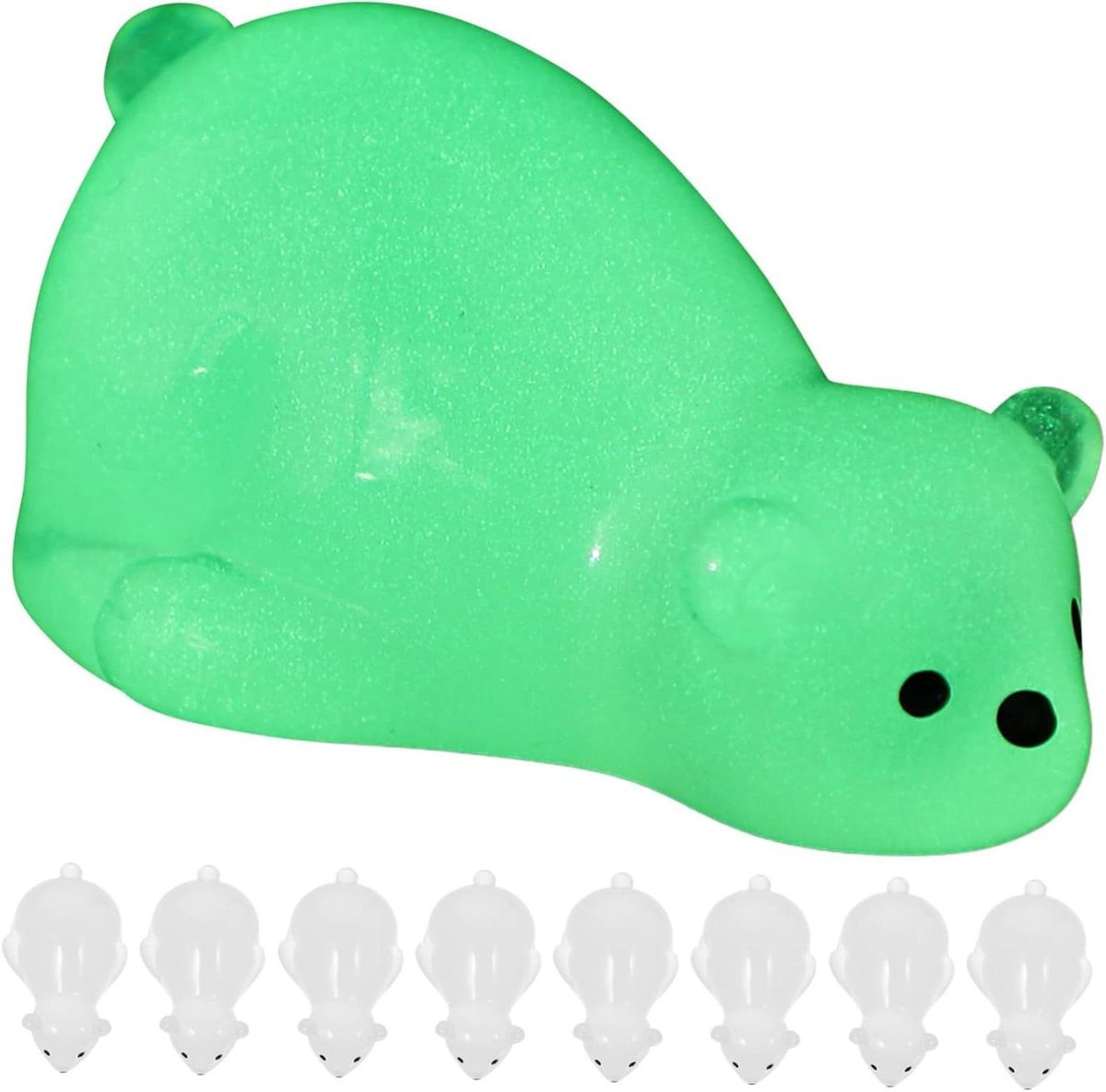 Set van 20 gekleurde miniatuur beren beeldjes voor tuin decoratie