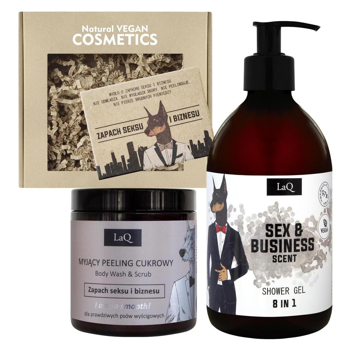 LaQ .Zestaw Doberman: żel 500ml +scrub 200ml+kostka (500 ml) (PRIM_5902730837640)