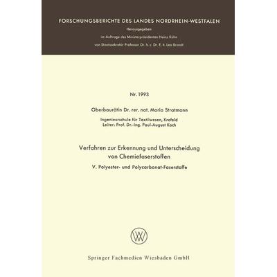Verfahren zur Erkennung und Unterscheidung von Chemiefaserstoffen, Taschenbuch von Maria Stratmann, VS Verlag für Sozialwissenschaften,