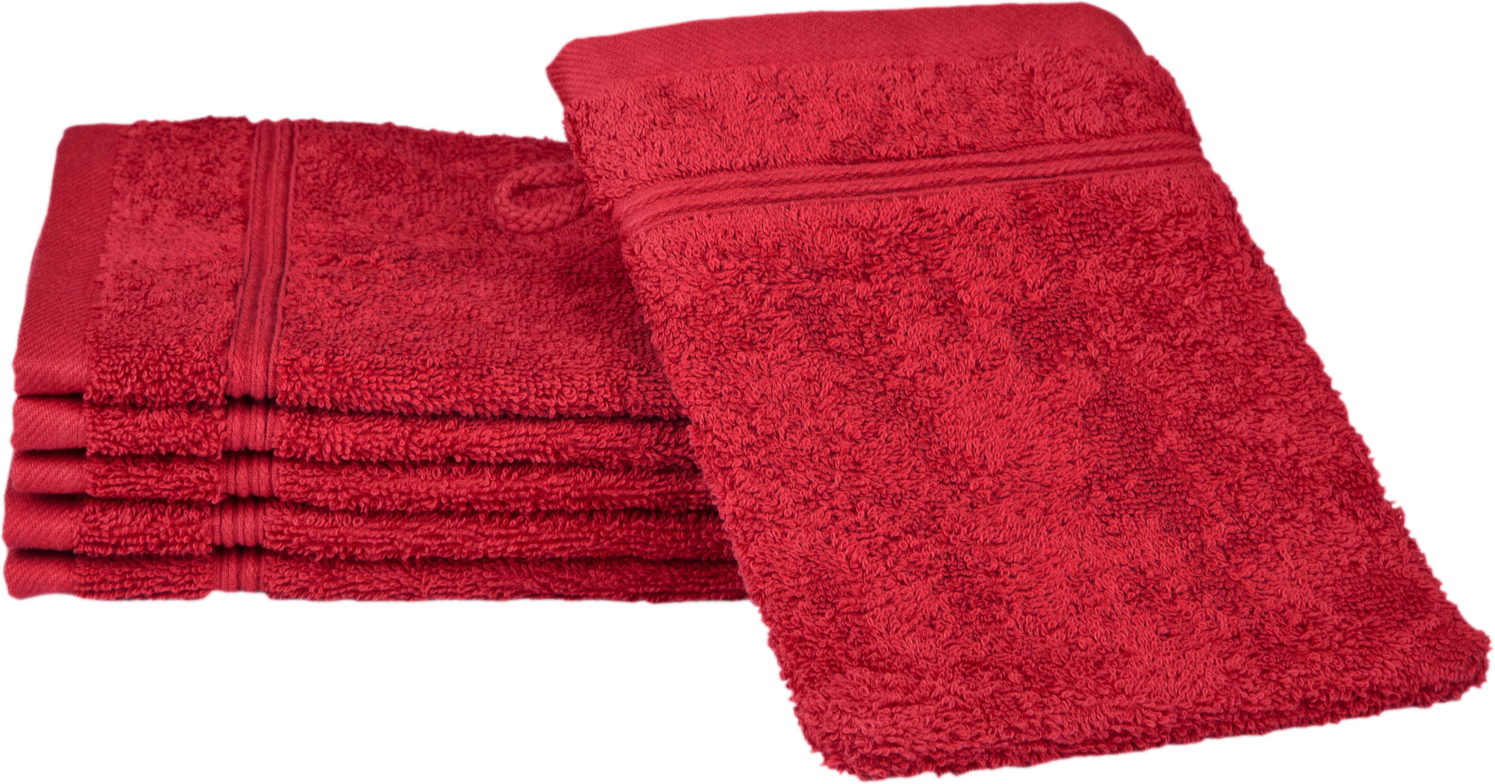 Waschhandschuh ROSS "Rubin", rot (vino), B:16cm L:22cm, Baumwolle, Waschlappen, Waschhandschuh, 100% Baumwolle vino B/L: 16cm x 22cm