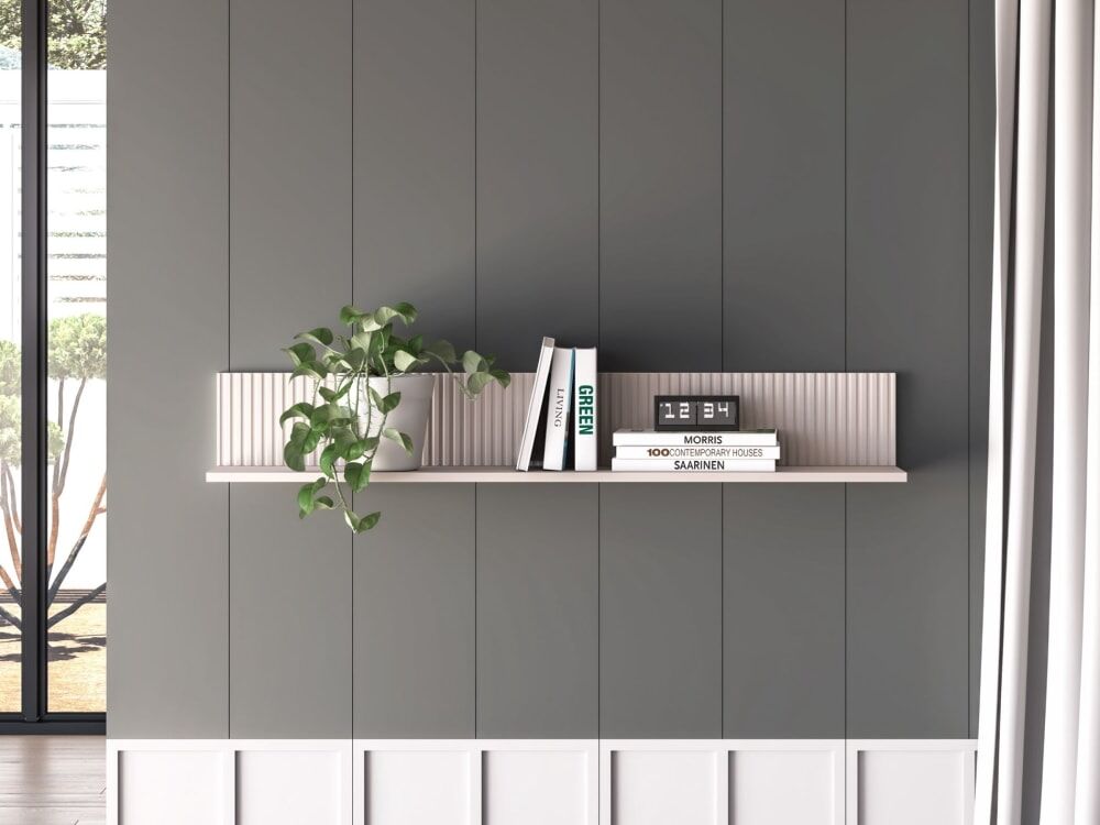 Selsey Étagère murale, gris cachemire, 120 cm Taupe 120x18x120cm
