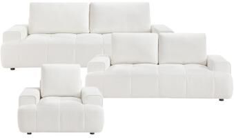 Fremont & Park Fira Chenille 3-Piece Living Room Sofa Sets with Reversible Cushions