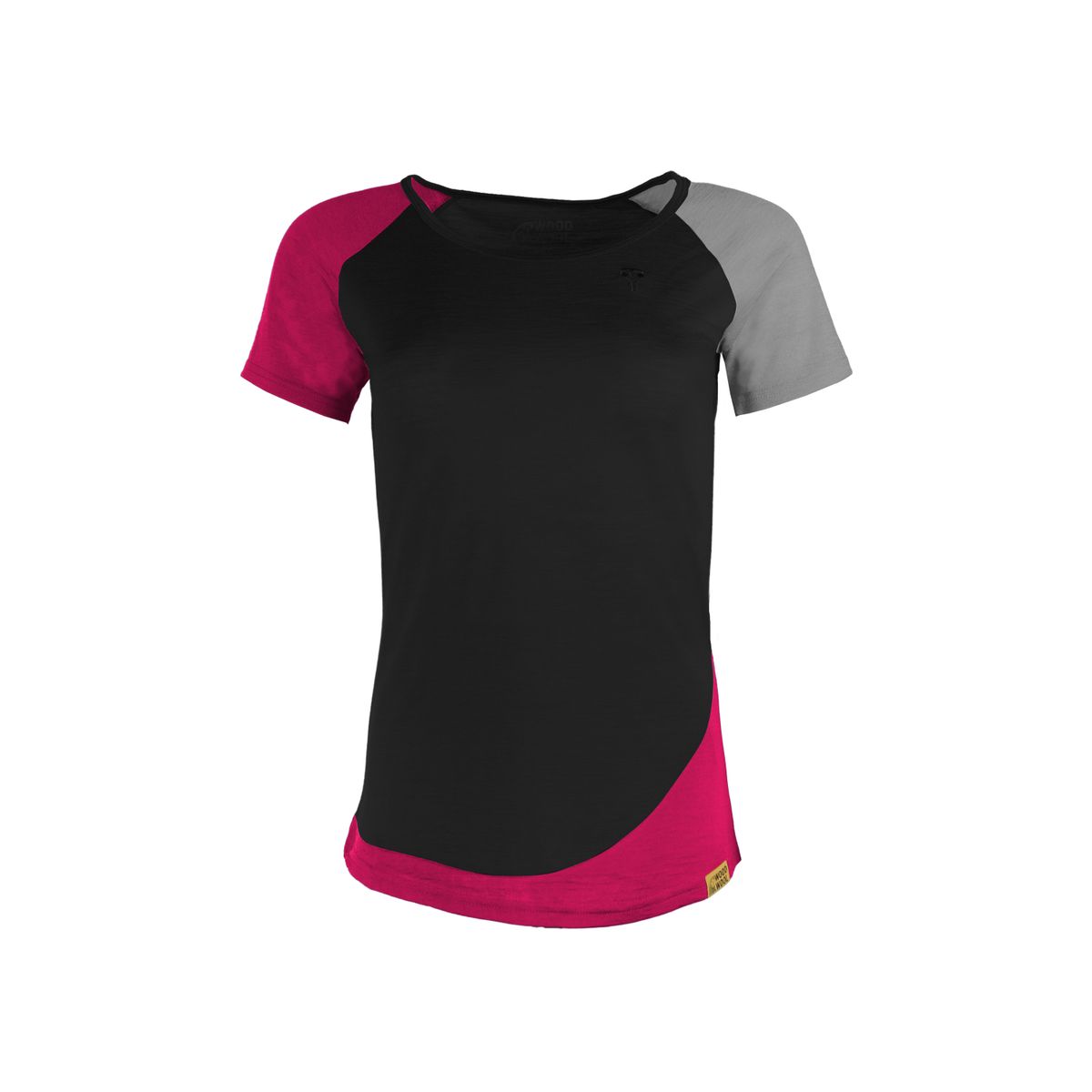Grüezi Bag Woodwool T-shirt Lady Janeway black-raspberry red (1006) S 2200-1006-S
