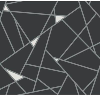 Inspired by Color Prismatic Black & Silver Wallpaper