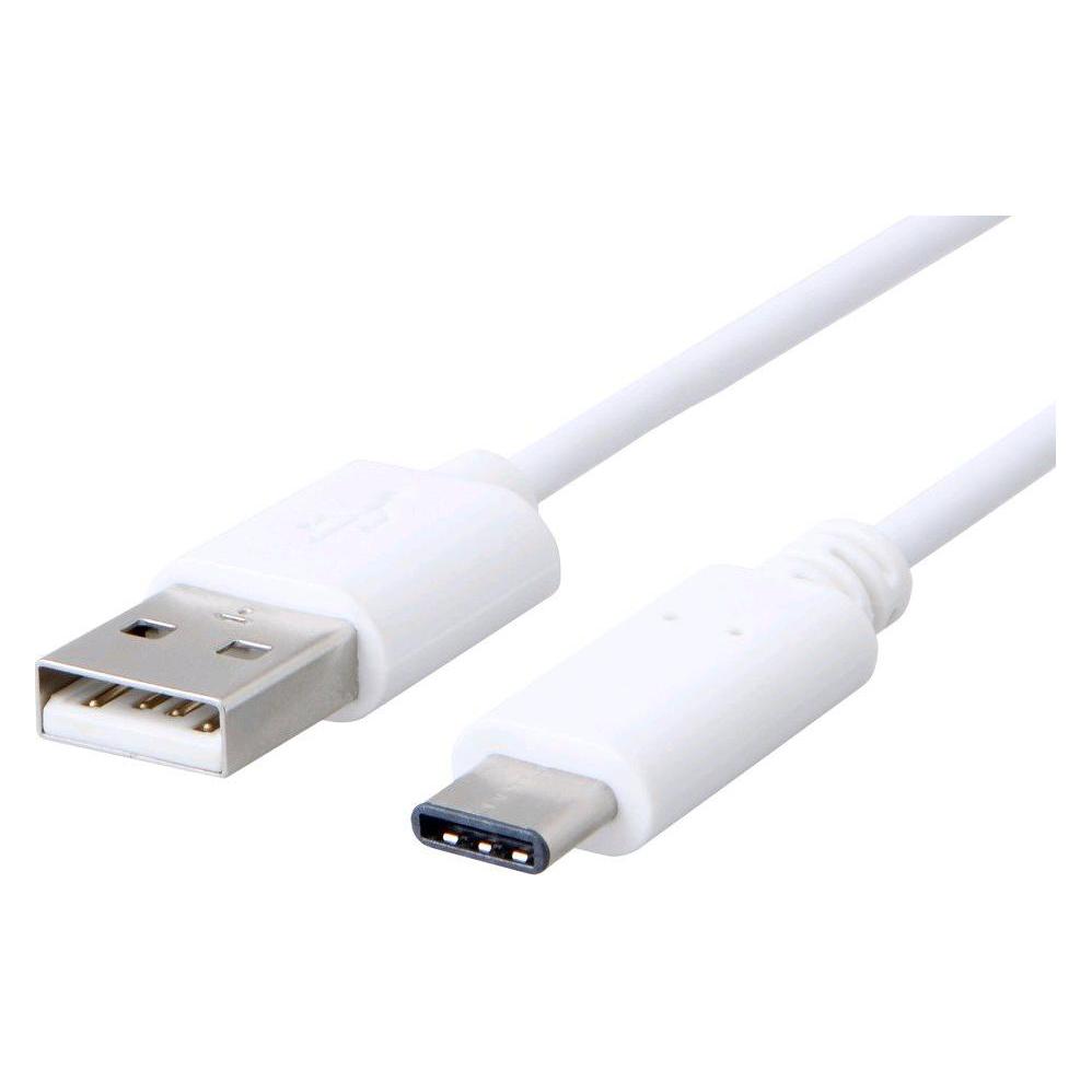 C-Tech USB 2.0 AM to Type-C cable (AM/CM), 1m, white (1 m, USB 2.0) (8594125012298)