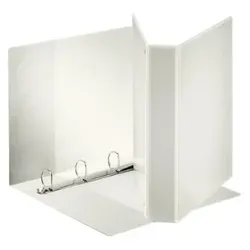 Esselte, Ordner, 394753000 Display Folder Polypropylene (3 Pockets) with Rings 4-40 - D - f.to Maxi - White (A4)
