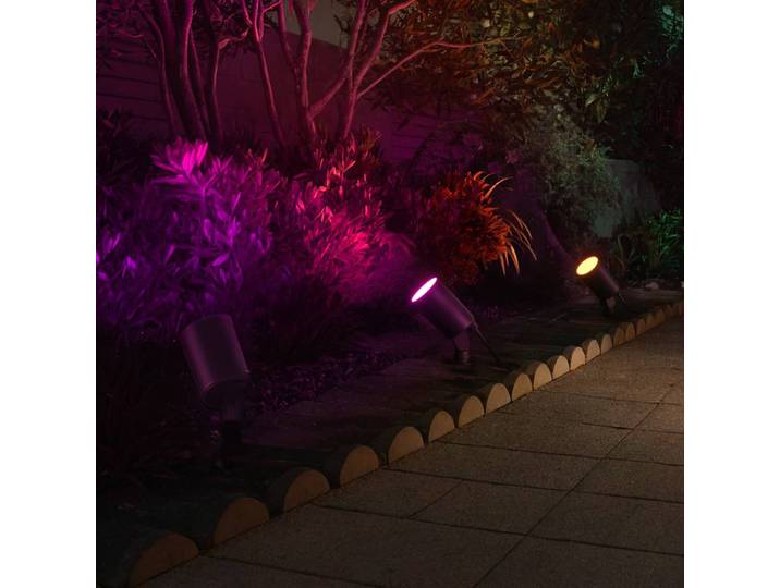 Hama Smart LED prikspot, zwart WLAN, IP65 RGBW dimbaar, dimbaar, zwart, Kunststof, Modern