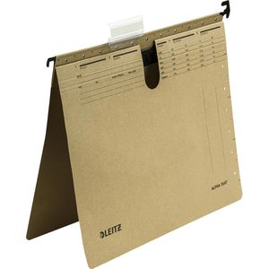 Leitz Hängehefter 2989-00-00, Alpha Duo, A4, Schlauchheftung, braun, Karton, 25 Stück