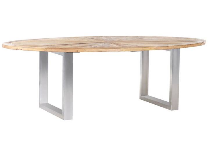 Esstisch OVAL 254 x 135 cm Ulme massiv