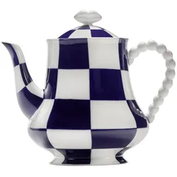 Serax Porzellan Teekanne / Kaffeekanne FÊTE DES BÊTES - 850 ml - blau / weiß