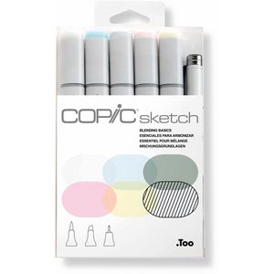 COPIC Layoutmarker Sketch Set Blending Basic, farbig sortiert, 6 Stück