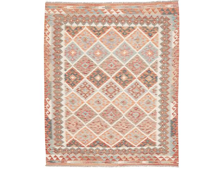 Kelim Afghan Teppich 158x191 Handgewebt Orientteppich Wolle