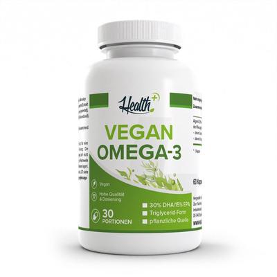 Health+ Vegan Omega-3 (60) Unflavoured 60 St Kapseln