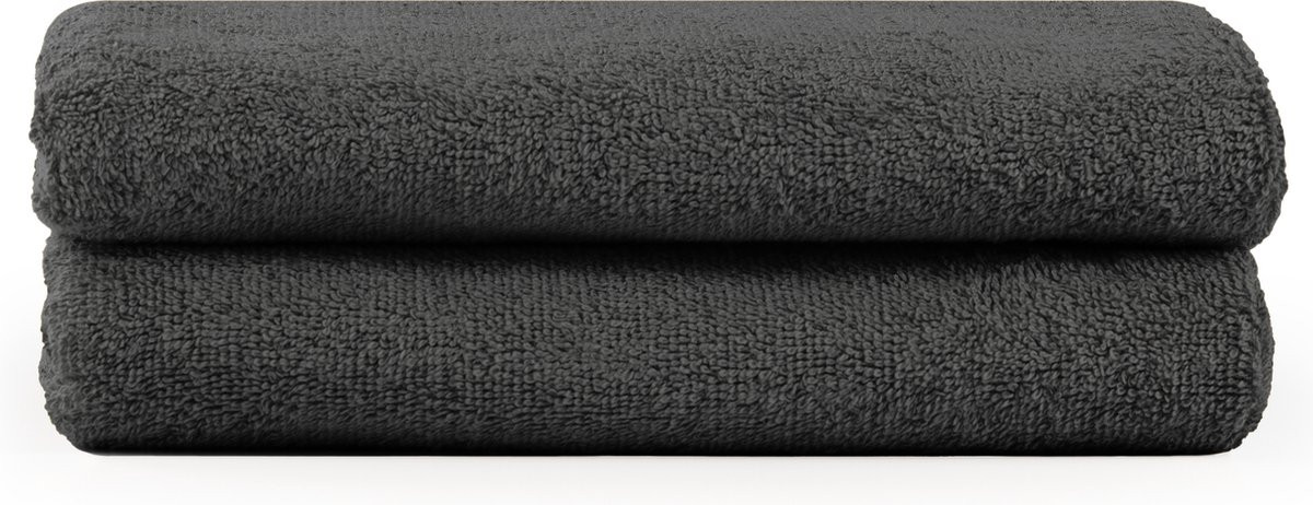 Blumtal Terry Handdoeken Set - 2 stuks - Antraciet - 50 x 100 cm