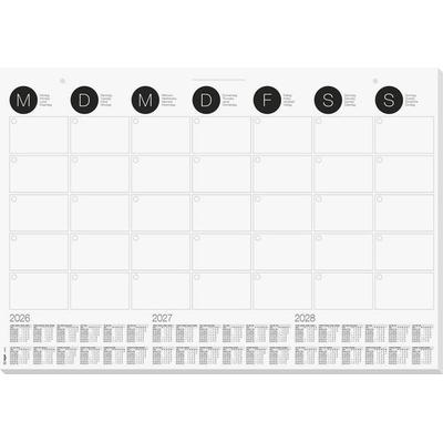 Sigel H6550 Schreibunterlage Monatsplan 2026, 2027, 2028 Weiß, Schwarz (B x H) 59.5 cm x 41 cm 12 Blatt 1 St.