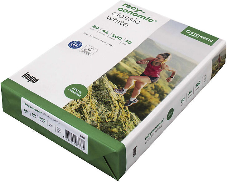 kaiserkraft Kopierpapier, Recycling, VE 2500 Stk, Format A4, 80 g/m²