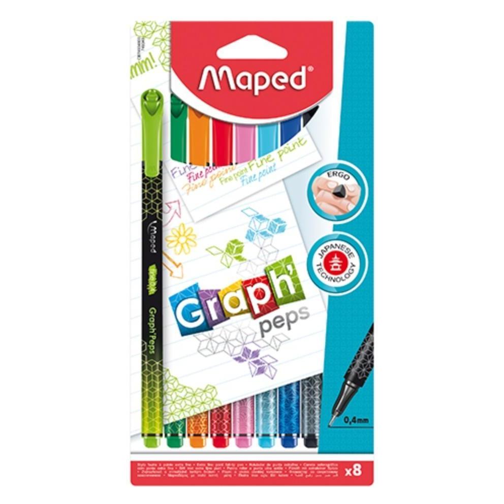 Maped Fineliner Graph Peps Deco 8 Farben (8x) (368964)