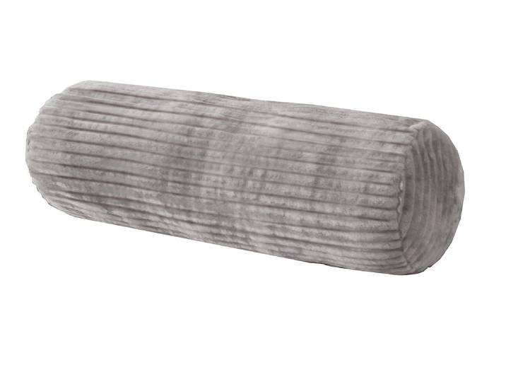 Nackenrolle GÖZZE Cord Optik , grau, B:22cm, Polyester, Funktionskissen, Nackenrolle, mit samtweicher Oberfläche