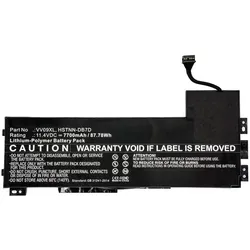CoreParts Laptop-Batterie Lithium-Polymer 7700 mAh 87.8 Wh (1 Zelle, 7700 mAh), Notebook Akku, Schwarz