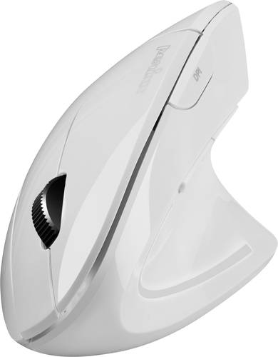 Perixx PERIMICE-813W Ergonomische Maus Funk, Bluetooth Weiß 800 dpi, 1200 dpi, 1600 dpi