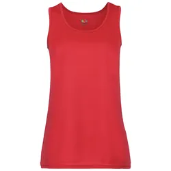 Fruit of the Loom Performance Vest Lady-Fit Damen Tank Top Sport Shirt Fitness NEU, rot, 2XL