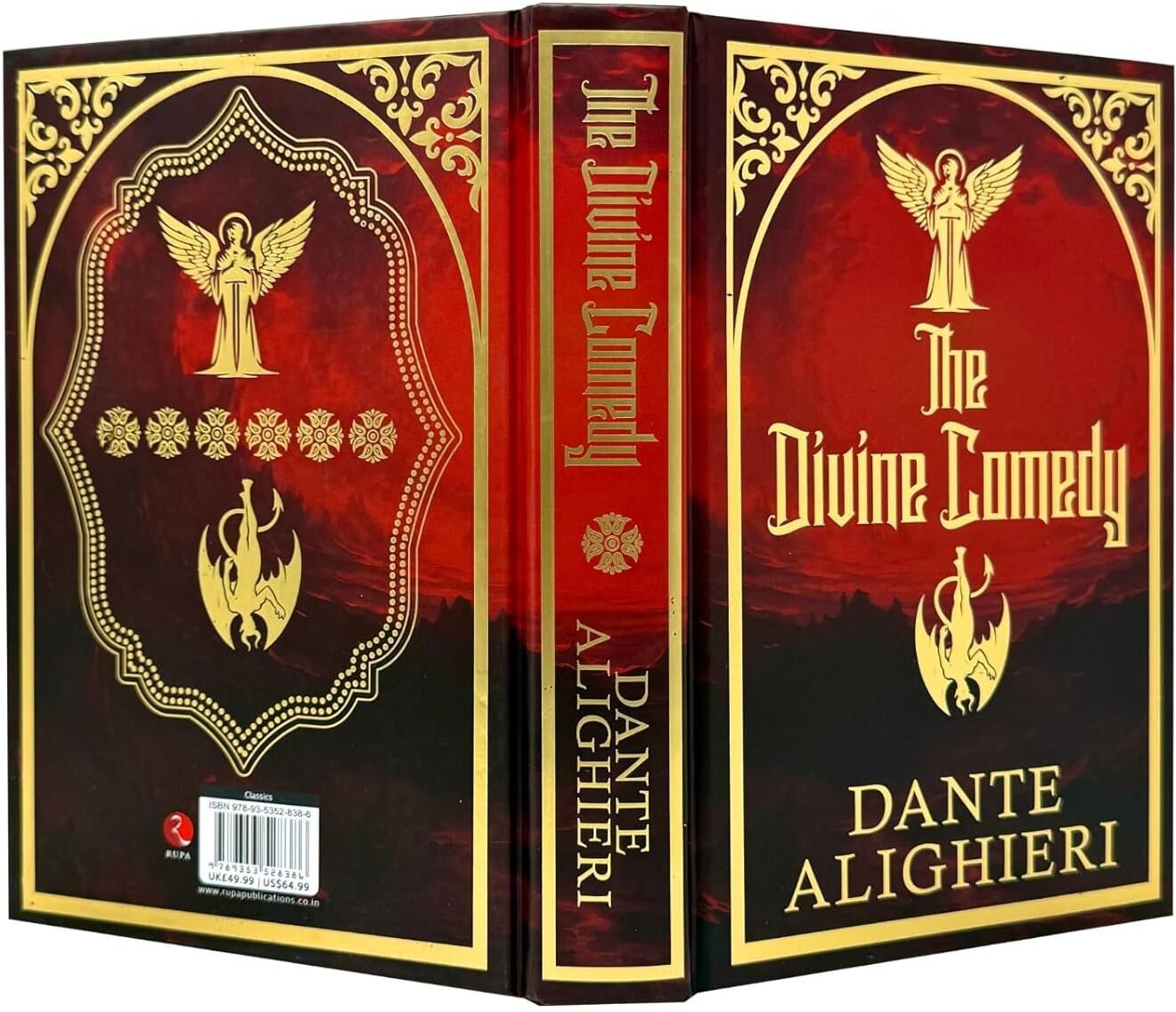 The Divine Comedy by Dante Alighieri - Rupa Publications Deluxe Hardback Edition - Classic Epic Poem - Gift for Literature Lovers