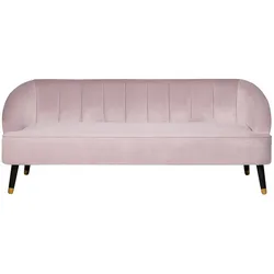 3-SITZER-SOFA Samtstoff Rosa Alsvag