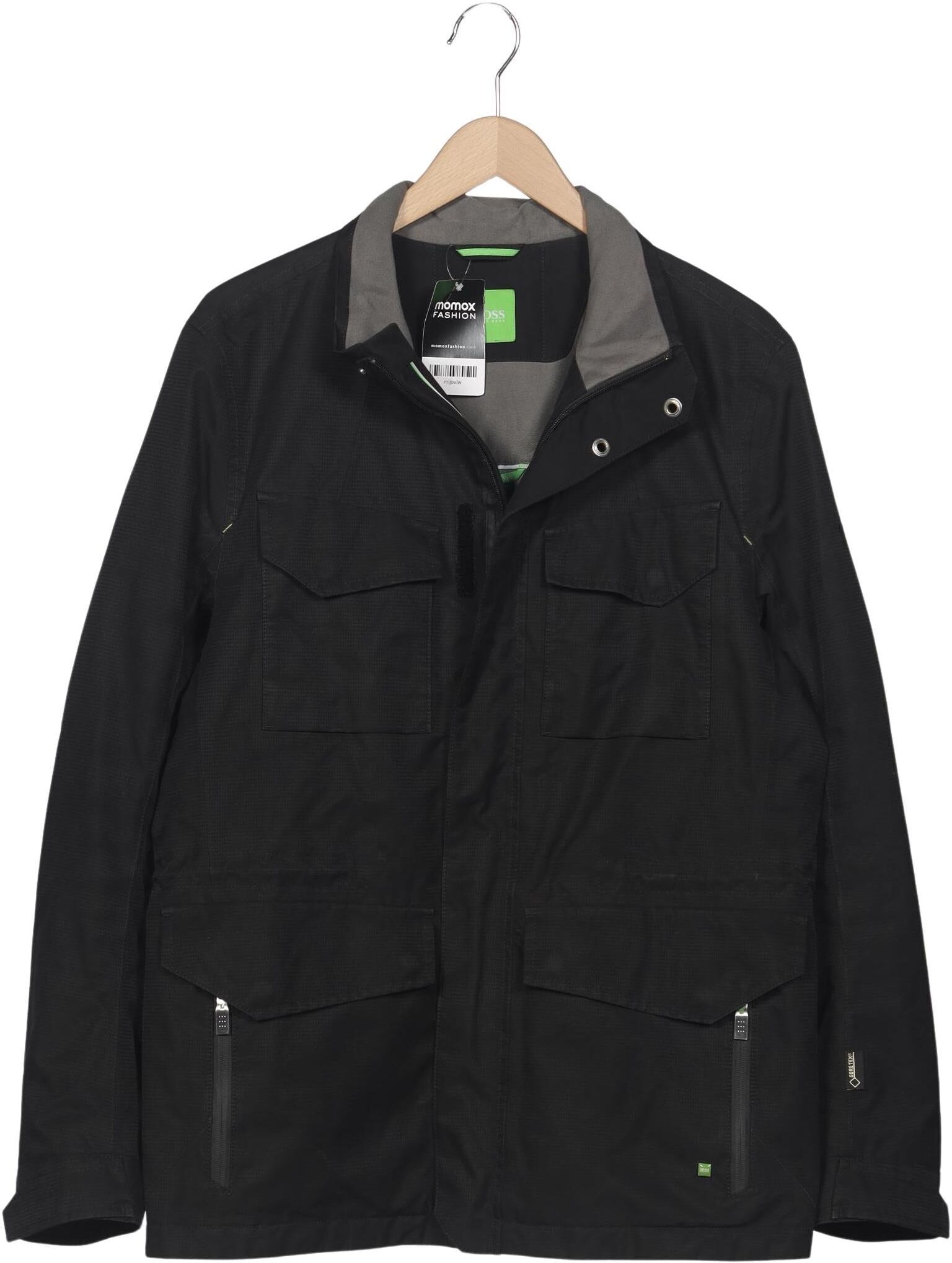 Boss Green Herren Jacke, Schwarz, Gr. L, Tex / Membran / Synthetik - Second Hand
