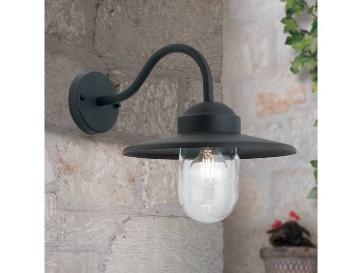 Wandlamp buiten Edward, dimbaar, alu / grijs / zink, Aluminium, Vintage, Wandlamp buiten